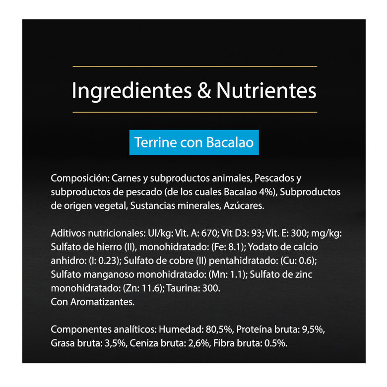 Pro Plan NutriSavour Sterilised 7+ Bacalhau terrina para gatos, , large image number null